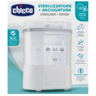 Sterilizator electric digital si uscator pentru biberoane si accesorii mici Chicco