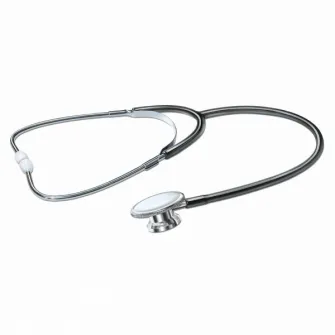Stetoscop plat Stehomed Pic Solution, cap plat, 2 capete pentru urechi aplicate la casti, Inox/Negru