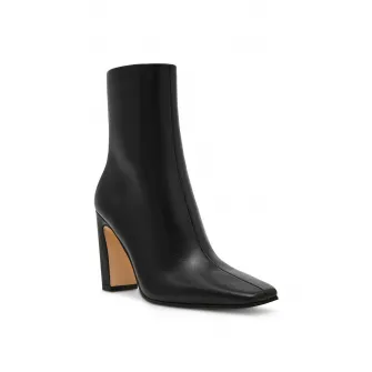 Steve Madden, Botine de piele Lizabelle, Negru, 39