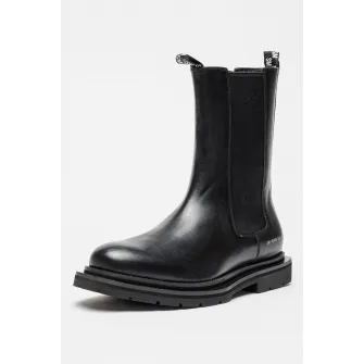 Steve Madden, Ghete Chelsea de piele Highflyer, Negru, 40