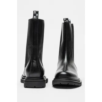 Steve Madden, Ghete Chelsea de piele Highflyer, Negru, 40
