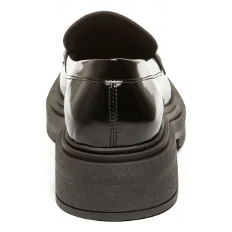 Steve Madden, Pantofi loafer de piele lacuita, Negru, 39