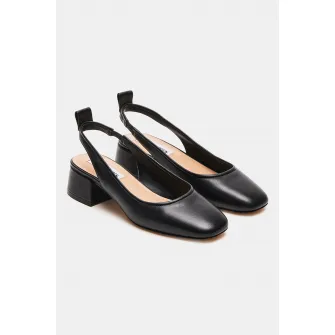 Steve Madden, Pantofi slingback cu toc masiv, Negru, 38
