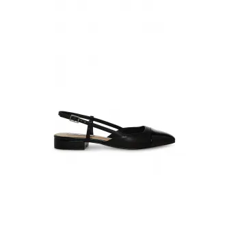 Steve Madden, Pantofi slingback de piele Belinda, Negru, 37