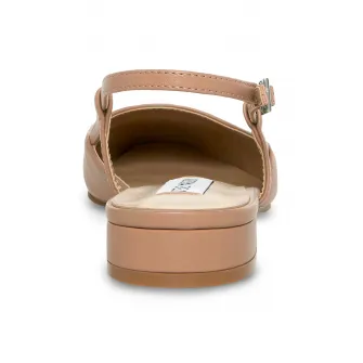 Steve Madden, Pantofi slingback de piele Belinda, Negru, Maro, 40