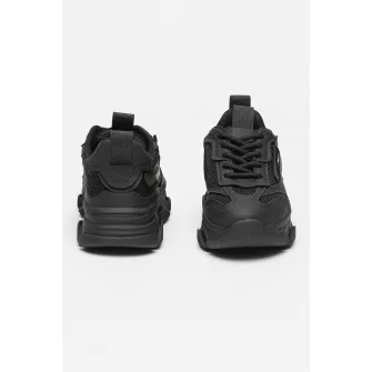 Steve Madden, Pantofi sport cu insertii de plasa Possesion, Negru, 31 EU