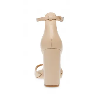 Steve Madden, Sandale de piele cu bareta pe glezna, Bej, 40