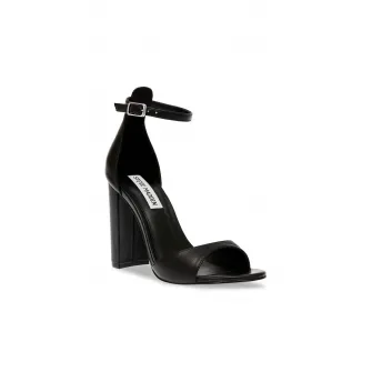 Steve Madden, Sandale de piele cu bareta pe glezna, Negru, 40