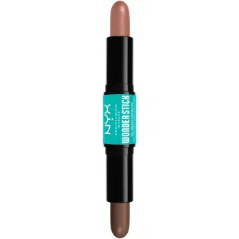 Stick de iluminare si conturare Wonder Stick Dual Face Lift NYX Professional Makeup 3 Light Medium, 8 gr