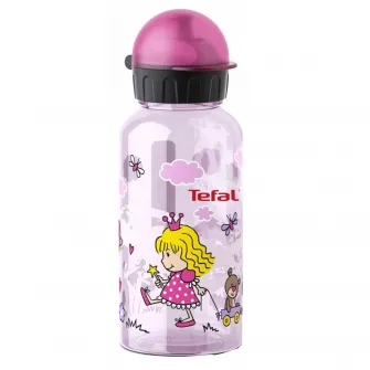 Sticla apa pentru copii TEFAL Tritan Princess, 0.4 L, Roz