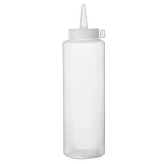 Sticla dispenser, Hendi, polietilena, transparent, 700ml, set 3 buc