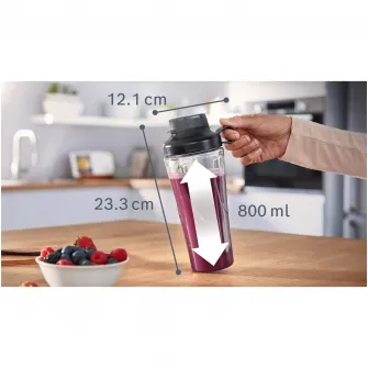 Sticla TO GO compatibila blender VitaPower Bosch Serie4 si Serie2