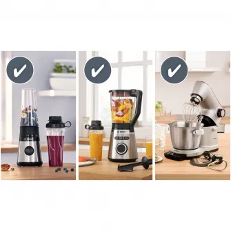 Sticla TO GO + cutit. Compatibila cu blender VitaPower Bosch Serie4 si Serie2