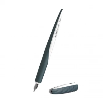 Stilou Herlitz MyPen Style Caligrafic, cu 3 penite 0,9 / 1,4 / 1,9, dark shale