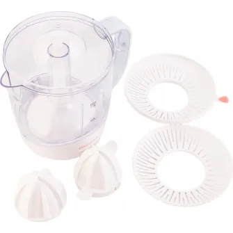 Storcator de citrice Daewoo UltraLine, 40 W, capacitate 1 litru, 2 conuri stoarcere, 2 filtre ajustabile, Alb