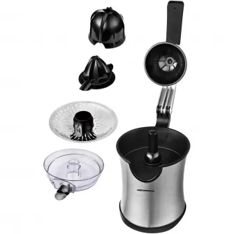 Storcator de citrice Heinner Aren HCP-160SS, 160W, 2 conuri, filtru inox, maner cu aluminiu turnat, picioruse antialunecare, inox