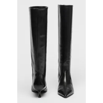 STUART WEITZMAN, Cizme cu toc kitten Naomi 50, Negru, 5.5