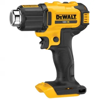 Suflanta cu aer cald pe acumulator DeWALT DCE530N, 18V XR, temperatura de lucru 290/530°C, 2 trepte incalzire, iluminare LED, sistem automat de oprire, aplicatii multiple, accesorii incluse, nu include incarcator/acumulator