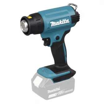 Suflanta cu aer cald pe acumulator Makita DHG180ZK, 18 V, 550°C temperatura maxima, 200 l/min debit aer, fara acumulator/incarcator