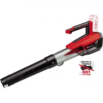 Suflanta pentru frunze pe acumulator Einhell Power X-Change GP-LB 18/200 Li GK-Solo, 18 V, motor Brushless, 200 km/h viteza flux aer, 670 mc/h debit aer, set curatare jgheaburi, fara acumulator/incarcator