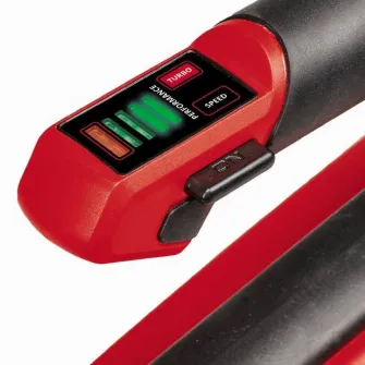 Suflanta pentru frunze pe acumulator Einhell Power X-Change GP-LB 18/200 Li E-Solo, 18 V, motor Brushless, 200 km/h viteza flux aer, 670 mc/h debit aer, fara acumulator/incarcator