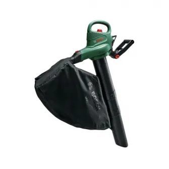 Suflanta si aspirator cu tocator pentru frunze Bosch Universal GardenTidy 3000,putere 3000 W,viteza variabila, 165-285 km/h viteza aer, 160 l/s debit,sac colector 50 l,raport maruntire 12:1