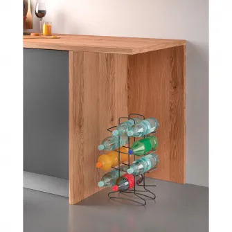 Suport 12 sticle vin Metaltex Lava, metal tratat, 27 x 11 x 46 cm