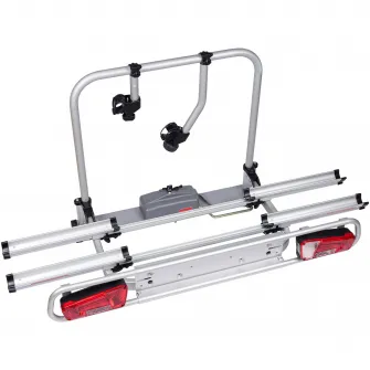Suport auto pentru 2 biciclete Fabbri Bici Exclusive Deluxe 2, mufa alimentare 13 pini, cu prindere pe carligul de remorcare