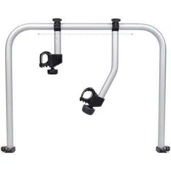 Suport auto pentru 2 biciclete Fabbri Bici Exclusive Deluxe 2, mufa alimentare 13 pini, cu prindere pe carligul de remorcare