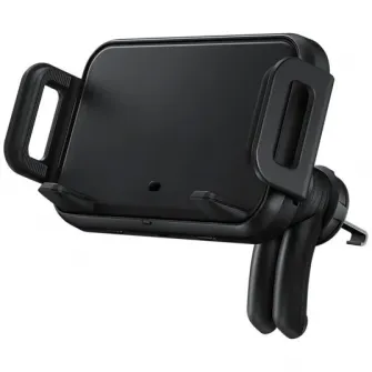 Suport auto telefon cu incarcare Wireless 9W (Max.), prindere de grila de aerisire, Negru