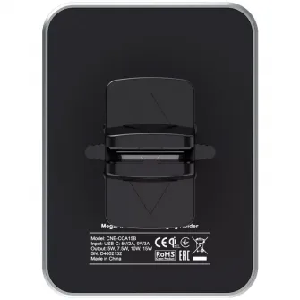 Suport auto telefon cu incarcare Wireless Canyon, CA-15 15W Megafix Magnetic, Black (CNE-CCA15B)