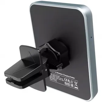 Suport auto telefon cu incarcare Wireless Canyon, CA-15 15W Megafix Magnetic, Black (CNE-CCA15B)
