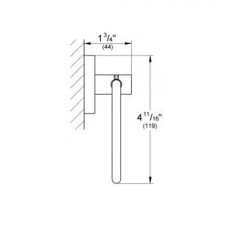 Suport hartie igienica Grohe Essentials, fixare perete ascunsa, Crom