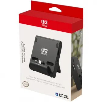 Suport Hori Dual USB PlayStand, Negru pentru Nintendo Switch 2