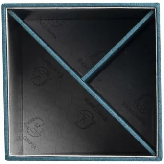 Suport instrumente de scris Exacompta OfficeByMe, 3 compartimente, carton 3mm, 9x9x10,7 cm, Albastru