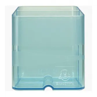 Suport instrumente de scris Exacompta PEN-CUBE ChromaLine, 2 compartimente, Plastic, 74x74x93 mm, Turquoise Translucent