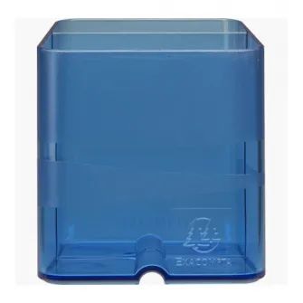 Suport instrumente de scris Exacompta PEN-CUBE ChromaLine, 2 compartimente, Plastic, 74x74x93 mm, Albastru Translucent