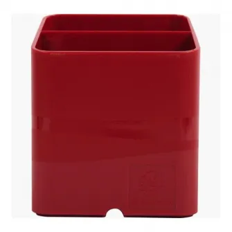 Suport instrumente de scris Exacompta PEN-CUBE Iderama, 2 compartimente, Plastic, 74x74x93 mm, Rosu