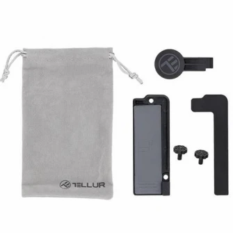 Suport magnetic de telefon pentru ecran laptop Tellur MDM, Negru