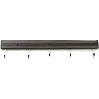 Suport magnetic pentru cutite, 60 cm, cu 5 carlige agatare, Hendi