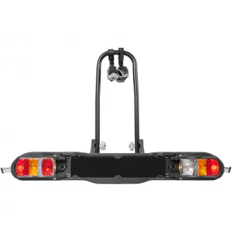 Suport pentru 2 biciclete Green Valley Back, prindere pe carligul de remorcare,sarcina maxima 60Kg,compatibil cu anvelope de pana la 2,8'' grosime,argintiu