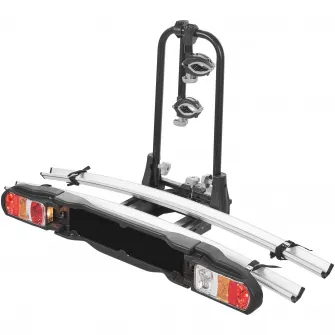 Suport pentru 2 biciclete Green Valley Tilt, prindere pe carligul de remorcare,sistem de basculare ,compatibil cu anvelope de pana la 2,8