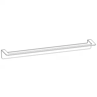 Suport pentru prosoape Aquasanit SKYLINE NERA, 60 cm, otel inoxidabil, negru mat, montaj cu banda dublu adeziva (inclusa)
