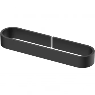 Suport prosoape Aquasanit EVOLUTION, 25 cm, aluminiu negru mat, montaj cu banda dublu adeziva (inclusa)