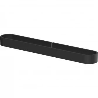 Suport prosoape Aquasanit EVOLUTION, 40 cm, aluminiu negru mat, montaj cu banda dublu adeziva (inclusa)