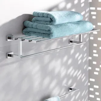 Suport prosop Grohe Essentials Cube, 600 mm, fixare ascunsa, Crom
