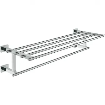Suport prosop Grohe Essentials Cube, 600 mm, fixare ascunsa, Crom