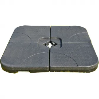 Suport umbrela Kring Ischia, 50x50x7.5 cm, plastic, negru