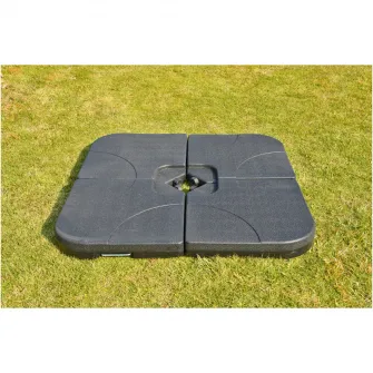 Suport umbrela Kring Ischia, 50x50x7.5 cm, plastic, negru