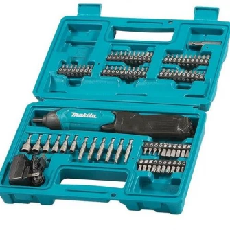 Surubelnita pe acumulator Makita DF001DW, 220 RPM, 3.6 V, 1.5 Ah Li-Ion + set 81 de accesorii